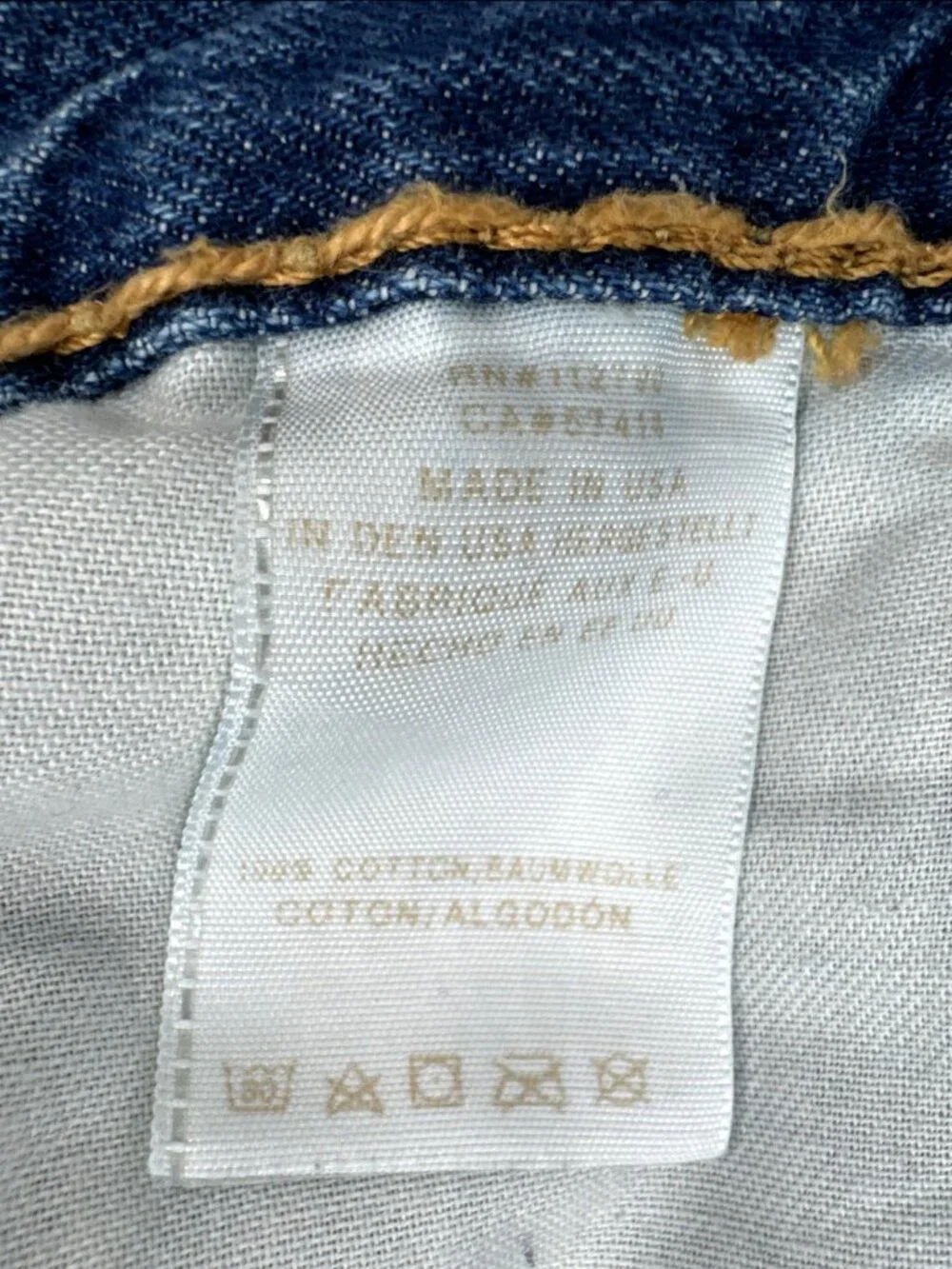 True Religion Ricky Jeans Mens 39x34 Relaxed Straight Flap Pocket Thick Stitch